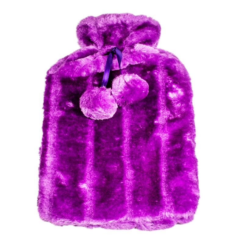 Hot Water Bottle Fur Cover 2L (Purple)