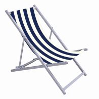 See more information about the Blue & White Striped Deck Chair