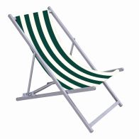 See more information about the Green & White Striped Deck Chair