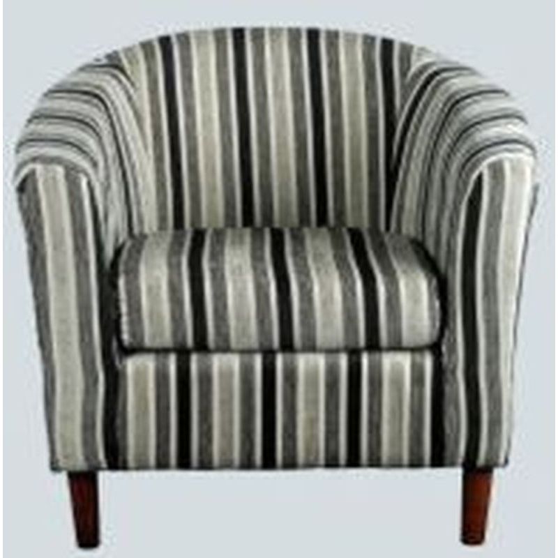 Black Stripe Tub Chair - April