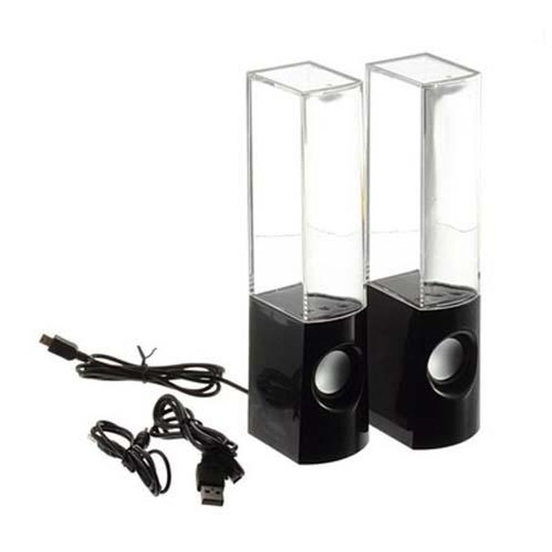 2x3W 4Led Black Speakers Water Dance