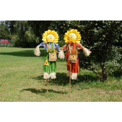 See more information about the Large Sunflower Head Scarecrow