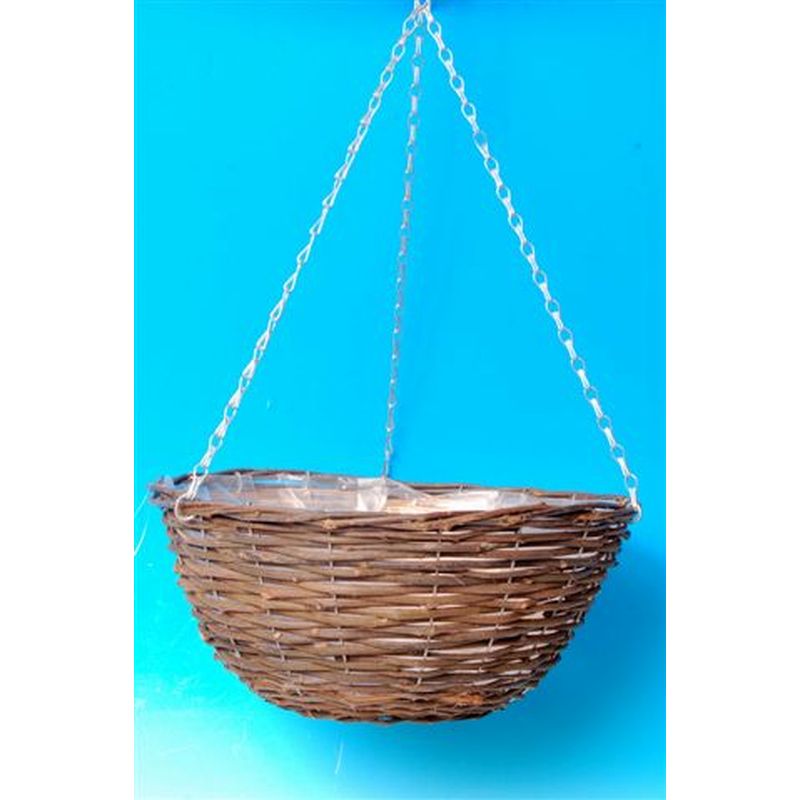 Black Rattan Basket (16")