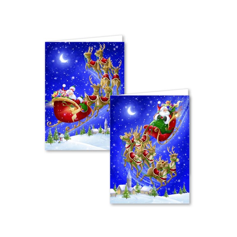 12 Christmas Cards (Magical Santa)