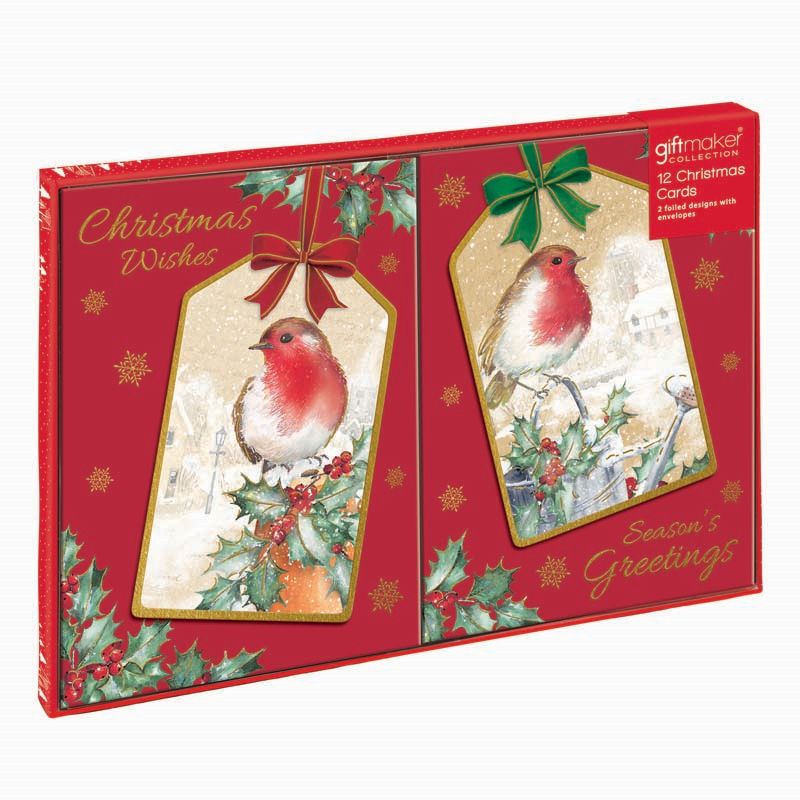 Christmas Cards Robin 12 Pack