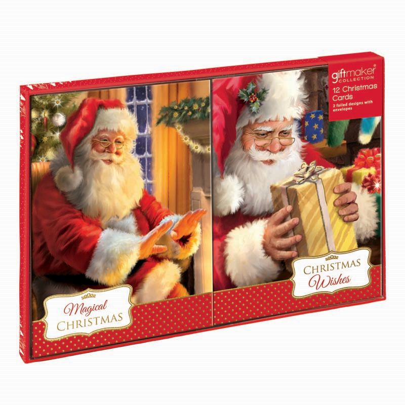 Christmas Cards Santa 12 Pack