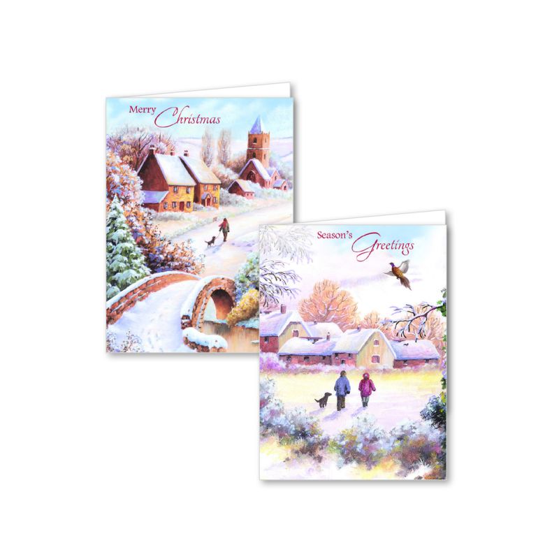 12 Christmas Cards (Winter Scene)