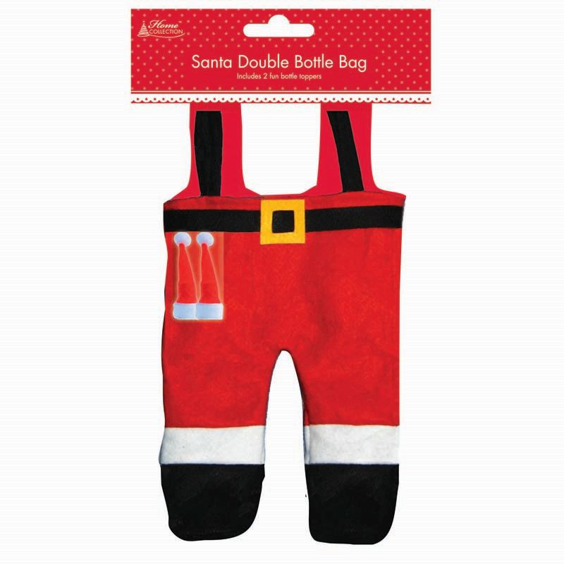 Christmas Bottle Gift Bag Santa