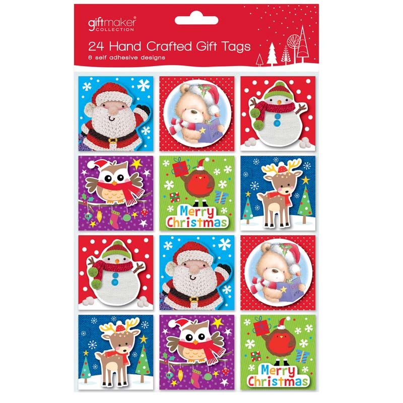 Christmas Gift Tags Cute 24 Pack