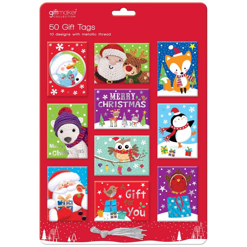 Christmas Gift Tags Cute 50 Pack