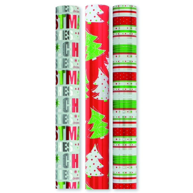 2m Foil Christmas Gift Wrap (Festive Fun)