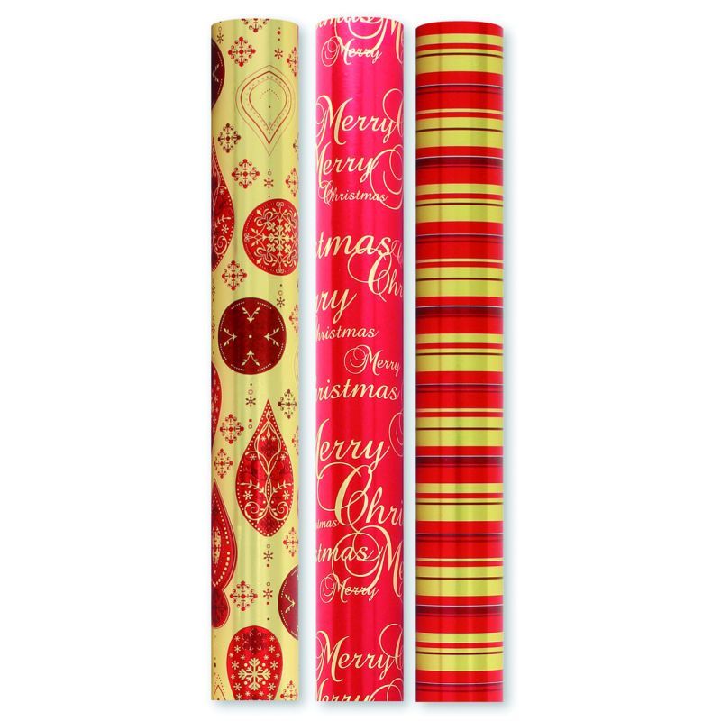 2m Foil Christmas Gift Wrap (Rich Delights)