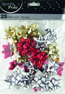 See more information about the 25 Metallic Bows Assorted