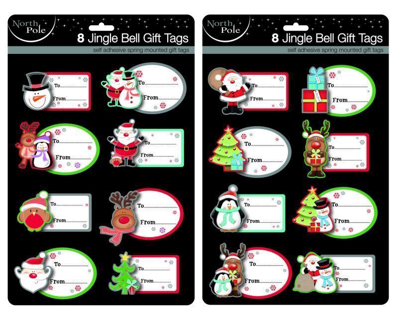 8Pk Jingle Bell G/Tags