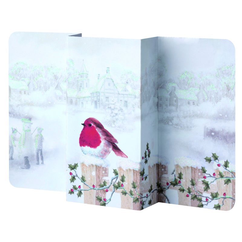 14 Folded Christmas Cards (Traditional Robin)