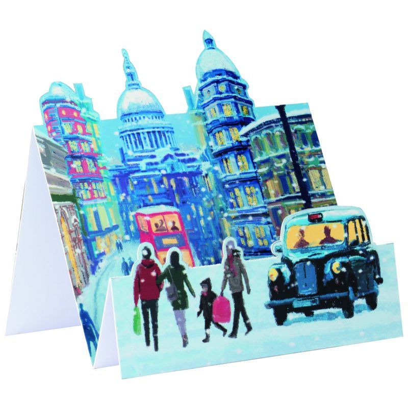 14 Three-fold Christmas Cards (London Scene)