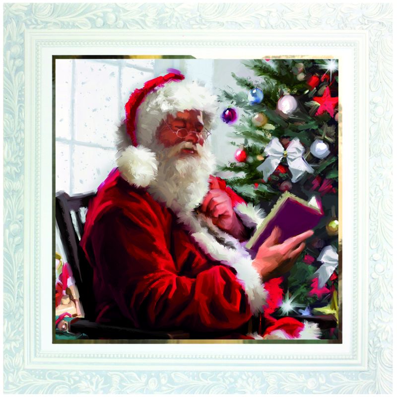 10 Deluxe Christmas Cards (Traditional Santa)